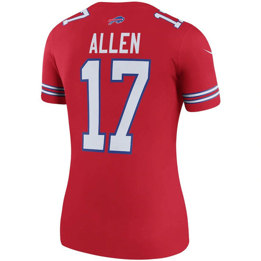 B.Bills #17 Josh Allen Red Color Rush Legend Player Jersey American Stitched Football Jerseys