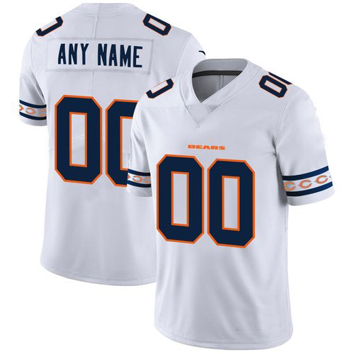 Custom C.Bears White Team Logo Vapor Limited Jersey Stitched Jersey Football Jerseys