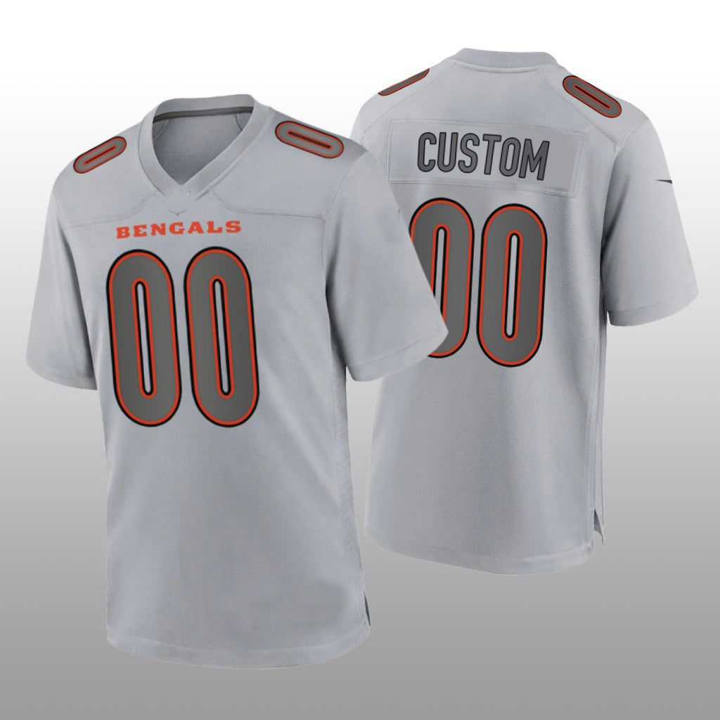 Football Jerseys C.Bengals Custom Gray Atmosphere Game Jersey American Stitched Jerseys