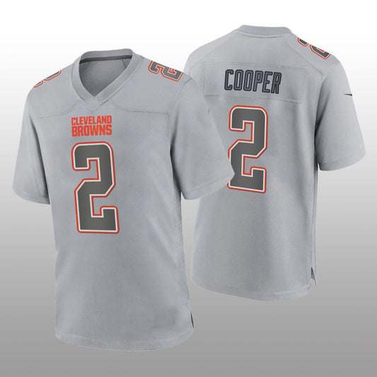 C.Browns #2 Amari Cooper Gray Atmosphere Game Jersey Stitched American Football Jerseys