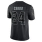 C.Browns #24 Nick Chubb Black RFLCTV Limited Jersey Stitched American Football Jerseys