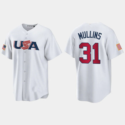 #31 CEDRIC MULLINS BALTIMORE ORIOLES 2023 WORLD BASEBALL CLASSIC USA REPLICA JERSEY – WHITE Stitches Baseball Jerseys