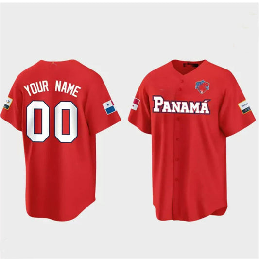 Custom Panama Baseball 2023 World Baseball Classic Jersey Men Women Youth – Red Stitches Baseball Jerseys