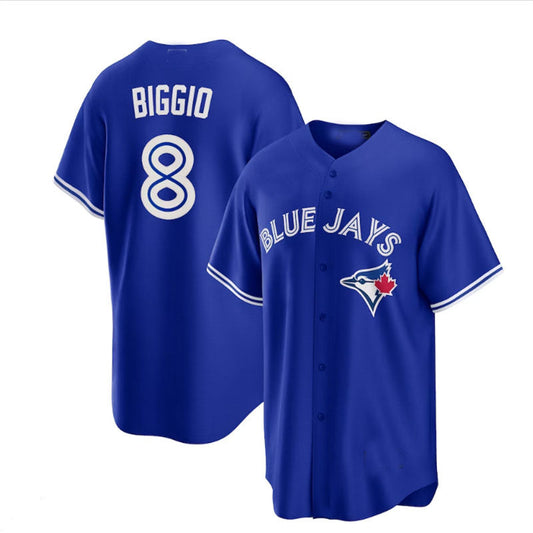 Toronto Blue Jays #8 Cavan Biggio Replica Player Name Jersey - Royal Baseball Jerseys