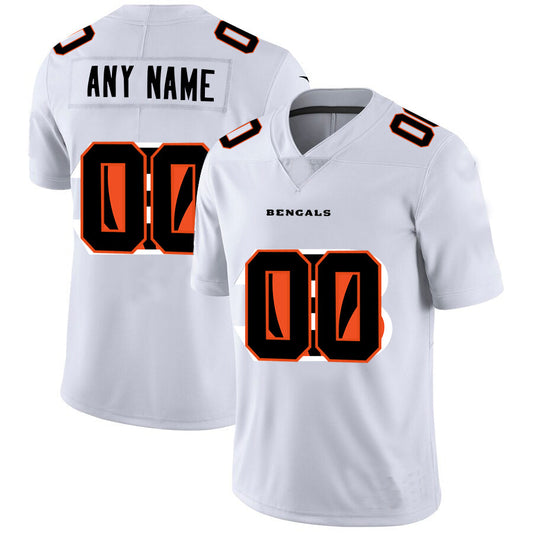 C.Bengals Customized White Team Big Logo Vapor Untouchable Limited Jersey Stitched Football Jerseys