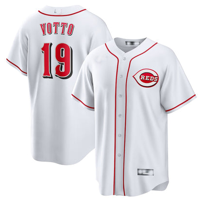 Cincinnati Reds #18 Joey Votto White Home Replica Player Name Jersey Baseball Jerseys