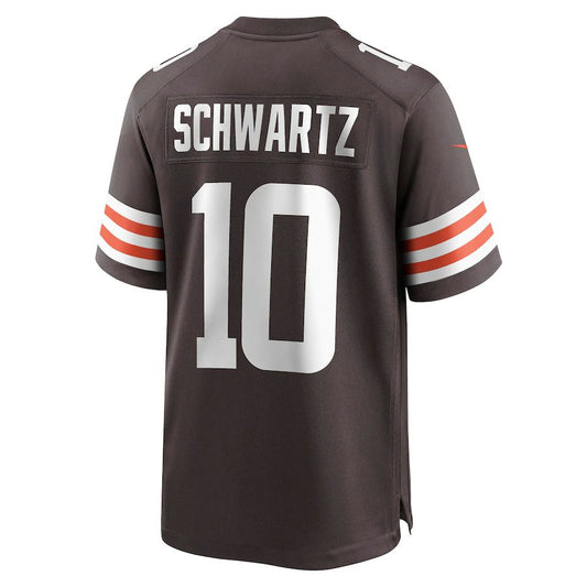 C.Browns #10 Anthony Schwartz Brown Game Jersey Stitched American Football Jerseys