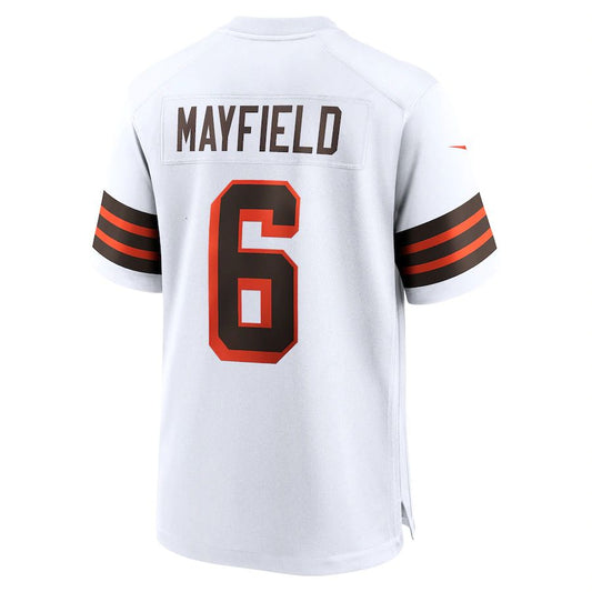 C.Browns #6 Baker Mayfield  White 1946 Collection Alternate Game Jersey Stitched American Football Jerseys