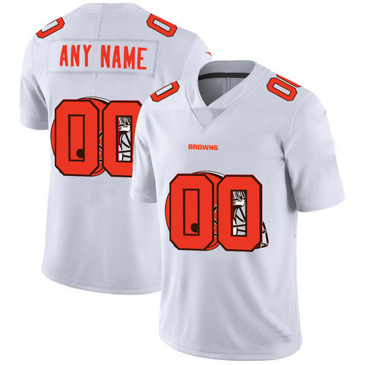 C.Browns Customized White Team Big Logo Vapor Untouchable Limited Jersey American Jerseys Stitched  Football Jerseys