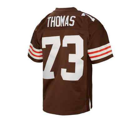 C.Browns #73 Joe Thomas Mitchell & Ness Brown 2007 Legacy Retired Player Jersey Stitched American Football Jerseys