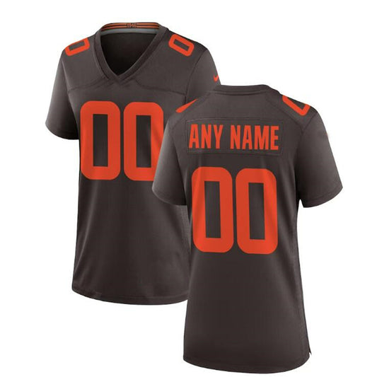 Custom C.Brown Brown Alternate Game Jersey Stitched American Football Jerseys