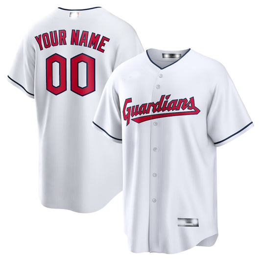 Custom Cleveland Guardians White Replica Custom Jersey Baseball Jerseys