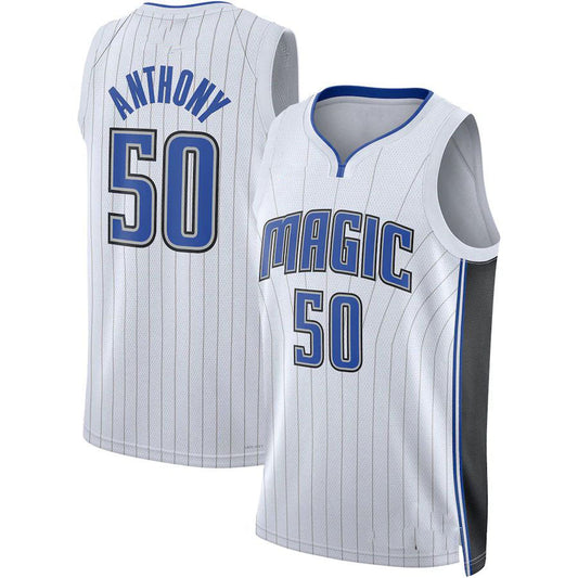 O.Magic #50 Cole Anthony Unisex 2022-23 Swingman Jersey Association Edition White Stitched American Basketball Jersey