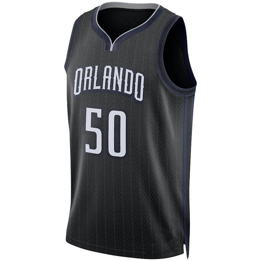 O.Magic #50 Cole Anthony Unisex 2022-23 Swingman Jersey City Edition Black Stitched American Basketball Jersey