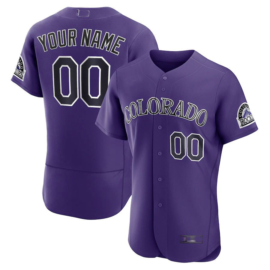 Custom Colorado Rockies Purple Alternate Authentic Custom Jersey Baseball Jerseys