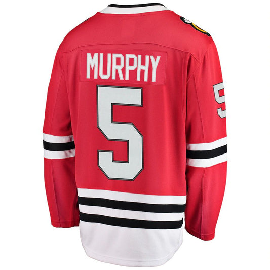 C.Blackhawks #5 Connor Murphy Breakaway Player Jersey  Red Stitched American Hockey Jerseys