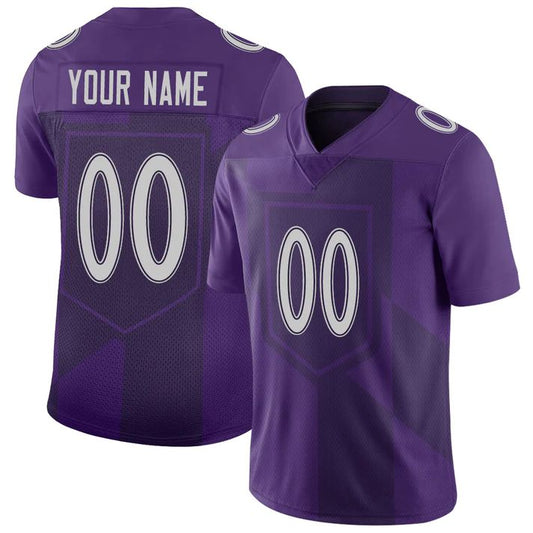 Custom B.Ravens American Personalize Birthday Gifts Purple Jersey Stitched Football Jerseys