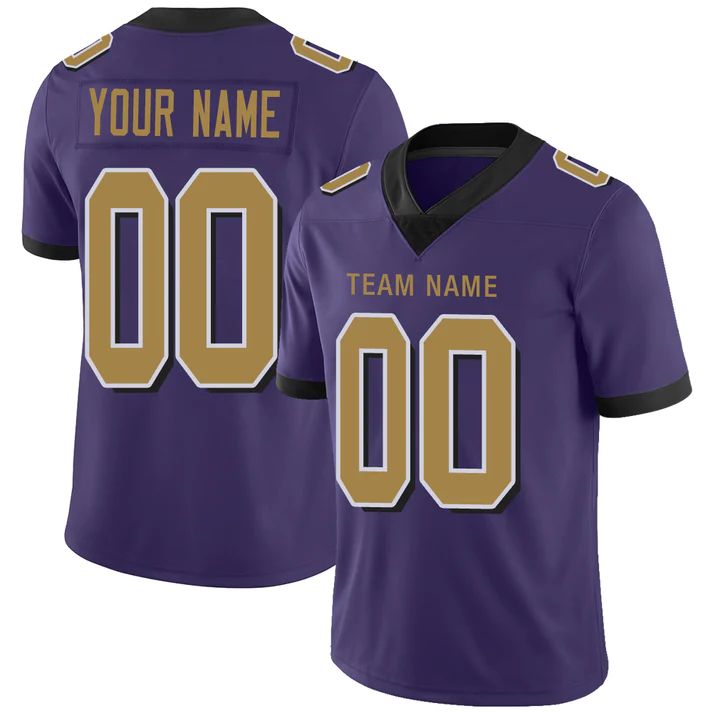 Custom B.Ravens American Personalize Birthday Gifts Purple Jersey Stitched Football Jerseys