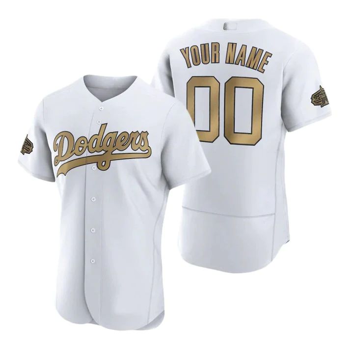 Custom Los Angeles Dodgers White 2022 All Star Game Stitched Jerseys Elite Baseball Jerseys
