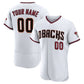 Baseball Mens Custom A.Diamondback Stitched White Jersey