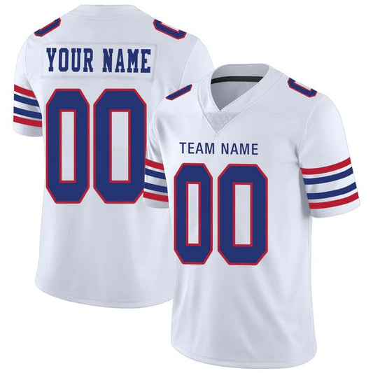 Custom B.Bills American  Personalize Birthday Gifts White Jersey Stitched Football Jerseys