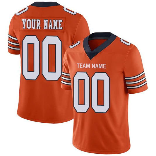 Custom C.Bears Stitched American Personalize Birthday Gifts Orange Jersey Football Jerseys