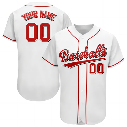 Custom Cincinnati Reds Stitched Personalized Button Down Baseball T Shirt Baseball Jerseys