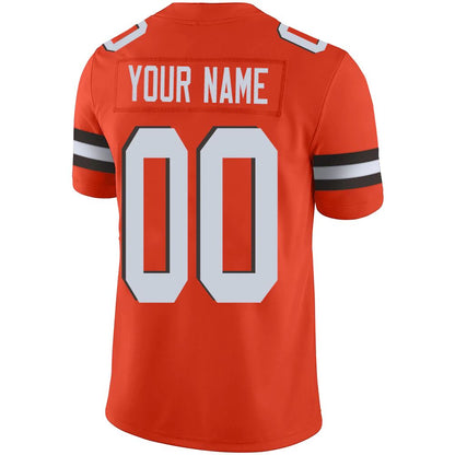 Custom C.Browns  Personalize Birthday Gifts Orange Jersey Stitched American Football Jerseys