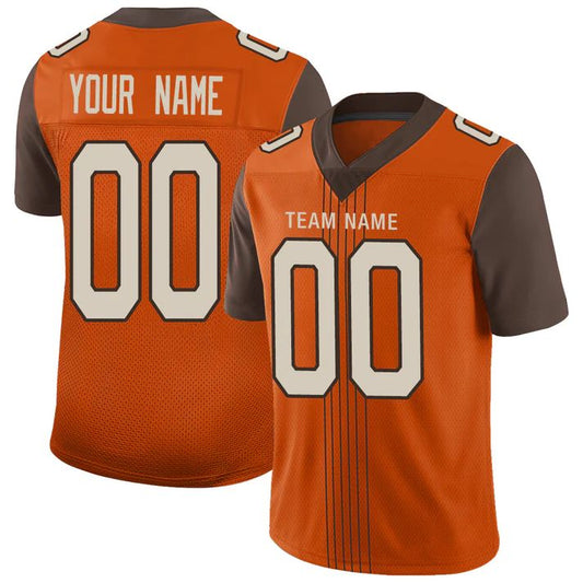 Custom C.Browns  Personalize Birthday Gifts Orange Jersey Stitched American Football Jerseys