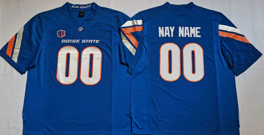 Custom Football Boise State D.Broncos Blue Jersey Men's Short Sleeve American College Jerseys Football Jerseys