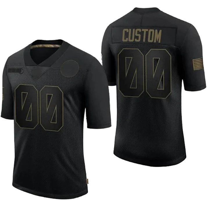 Custom C.Browns 32 Team Stitched Black Limited Salute To Service Jerseys Stitched American Football Jerseys