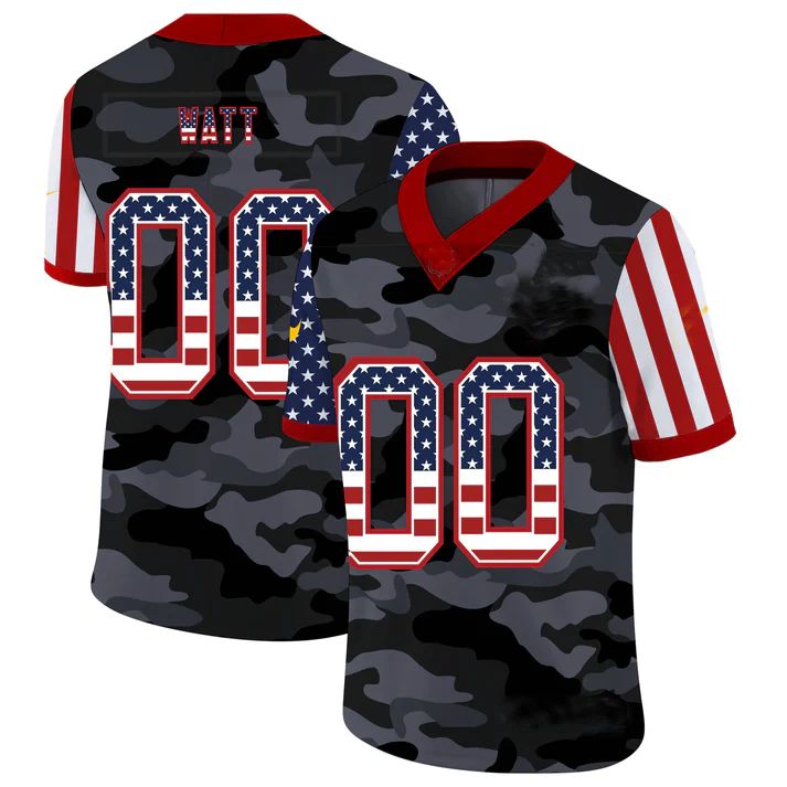 Custom  P.Steelers  American Team 32 and Number and Name 2020 Camo Salute to Service Limited Jersey Football Jerseys