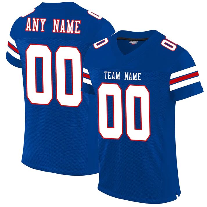 Custom Football Jerseys for Men Women Youth Personalize Sports Shirt Design B.Bills Royal Stitched Name And Number Christmas Birthday Gift