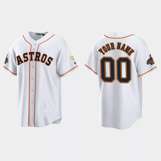 Custom Houston Astros 2023 Gold Program Jersey – White Stitches Baseball Jerseys