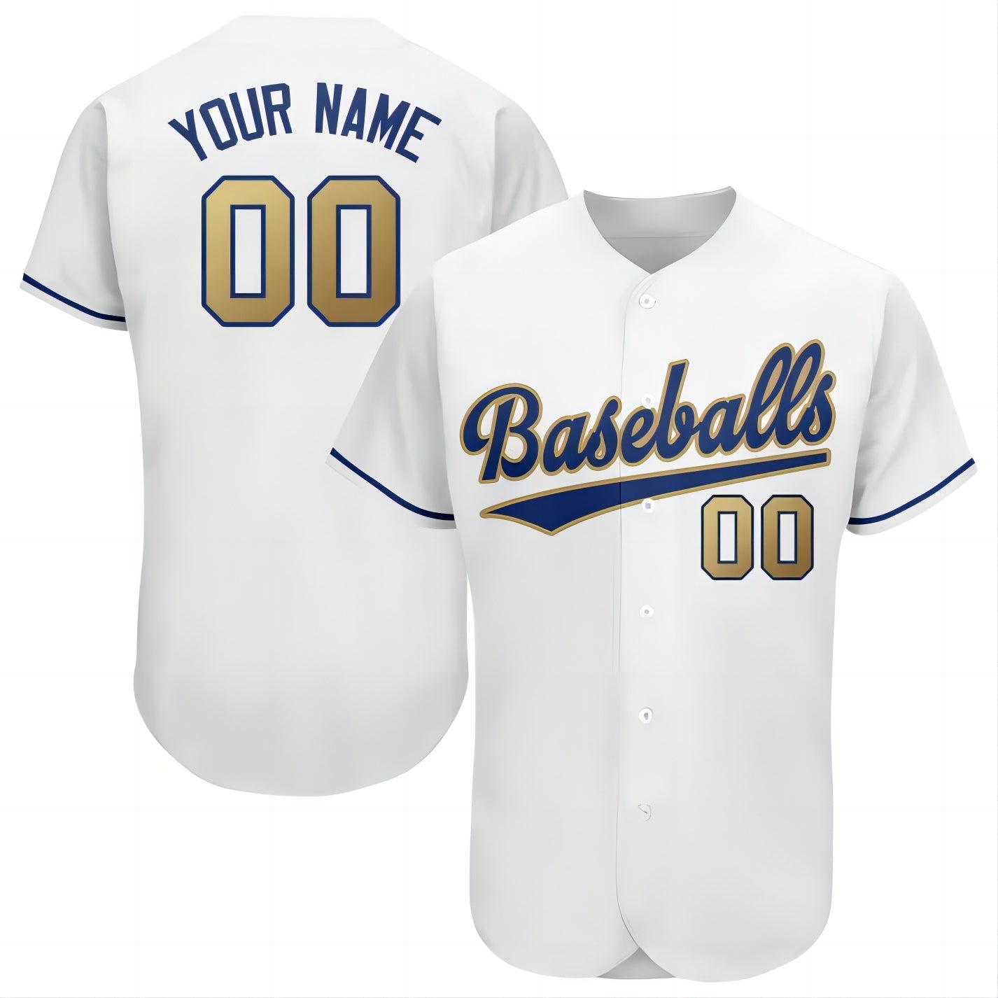 Custom Kansas City Royals Stitched Personalized Button Down Baseball T Shirt Baseball Jerseys