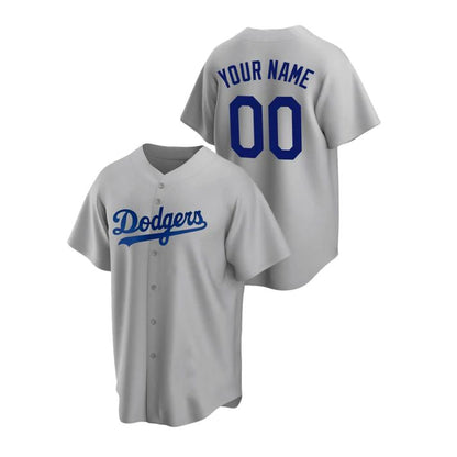 Custom Los Angeles Dodgers Alternate Gray Jersey Stitched Personalized Baseball Team Jerseys Baseball Jerseys