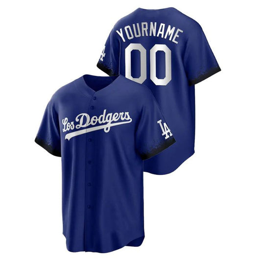 Custom Los Angeles Dodgers Jersey 2021 City Connect Royal Mens Women and Youth Baseball Jerseys