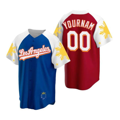 Custom Los Angeles Dodgers jersey Blue Hollywood Stitched Personalized Baseball Jerseys