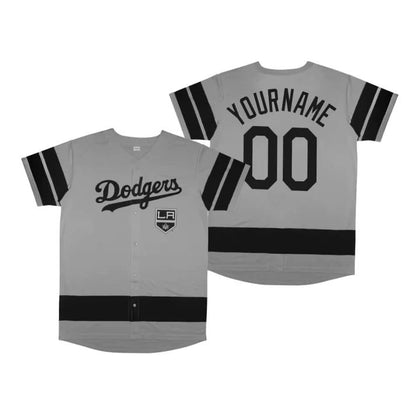 Custom Los Angeles Dodgers Gray Stitched Jerseys Baseball Jerseys