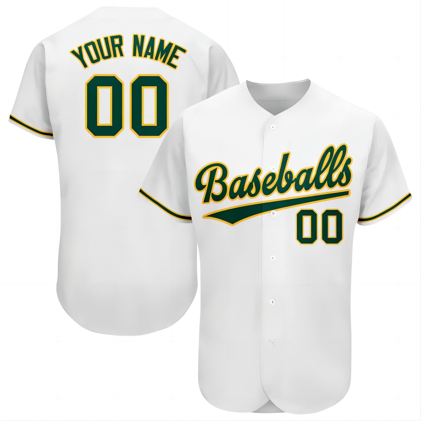 Custom Oakland Athletics Stitched Personalized Button Down Baseball T Shirt Baseball Jerseys