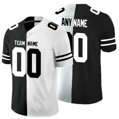 Custom Stitched Any Team KC.Chiefs Black And White Peaceful Coexisting American jersey Football Jerseys