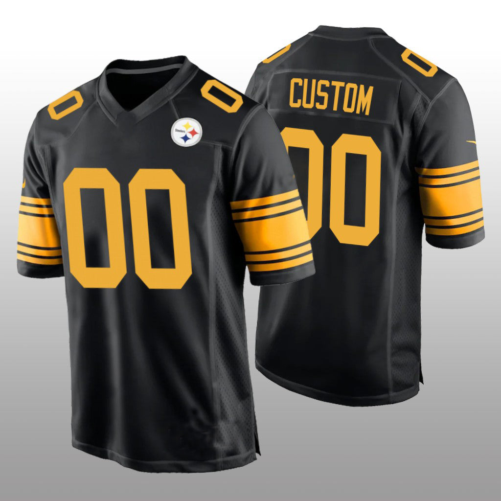 Football Jerseys Custom  P.Steelers Black Alternate Game Jersey American Stitched Jerseys