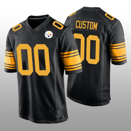 Football Jerseys Custom  P.Steelers Black Alternate Game Jersey American Stitched Jerseys