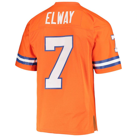 D.Broncos #7 John Elway Mitchell & Ness Orange Legacy Replica Jersey Stitched American Football Jerseys