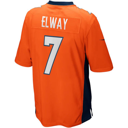 D.Broncos #7 John Elway Orange Game Retired Player Jersey Stitched American Football Jerseys