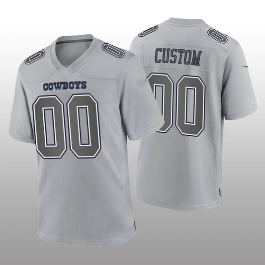 Football Jerseys D.Cowboys Custom Gray Atmosphere Game Jersey American Stitched Jerseys