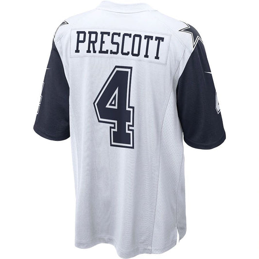 D.Cowboys #4 Dak Prescott White Alternate Game Jersey Stitched American Football Jerseys