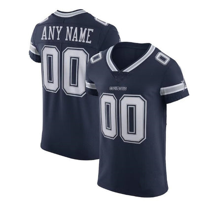 Custom  D.Cowboys Navy Vapor Elite Jersey Stitched Football Jerseys