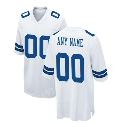 Custom  D.Cowboys White Game Jersey Stitched Football Jerseys