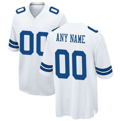D.Cowboys White Custom Game Jersey Stitched Football Jerseys